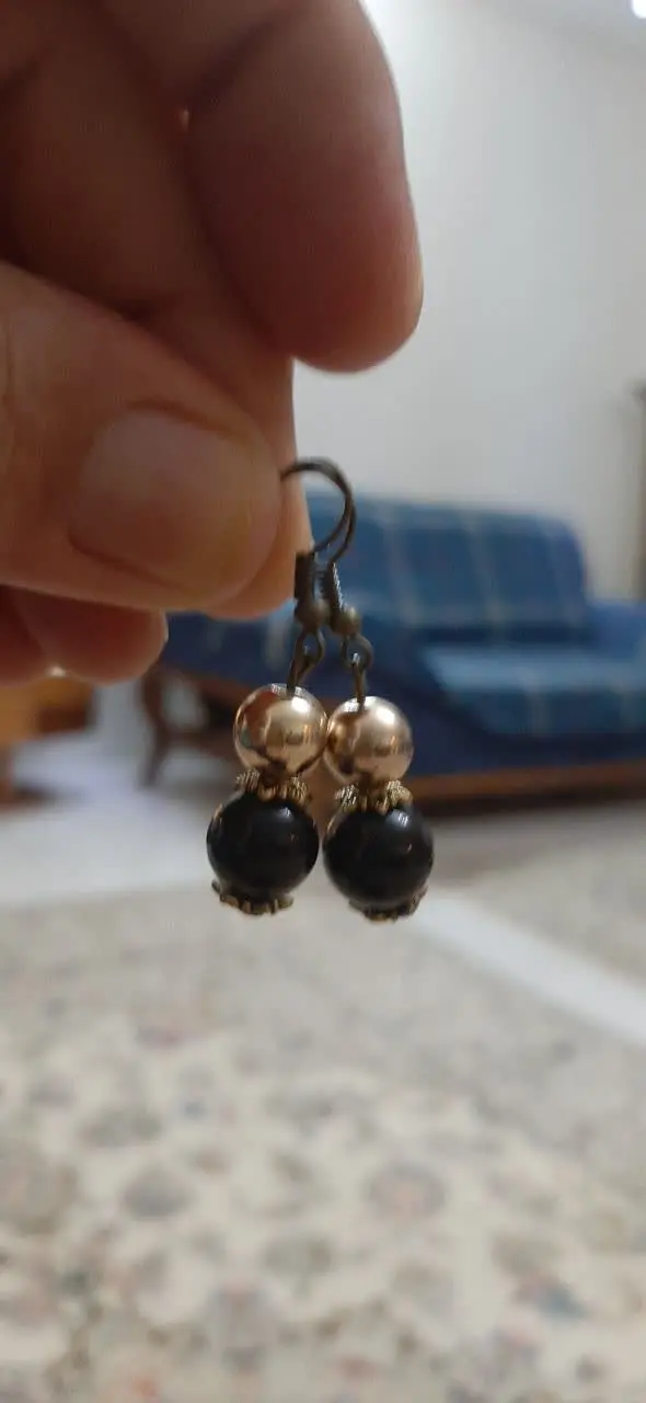 گوشواره سنگهای معدنی و اصل عقیق 
