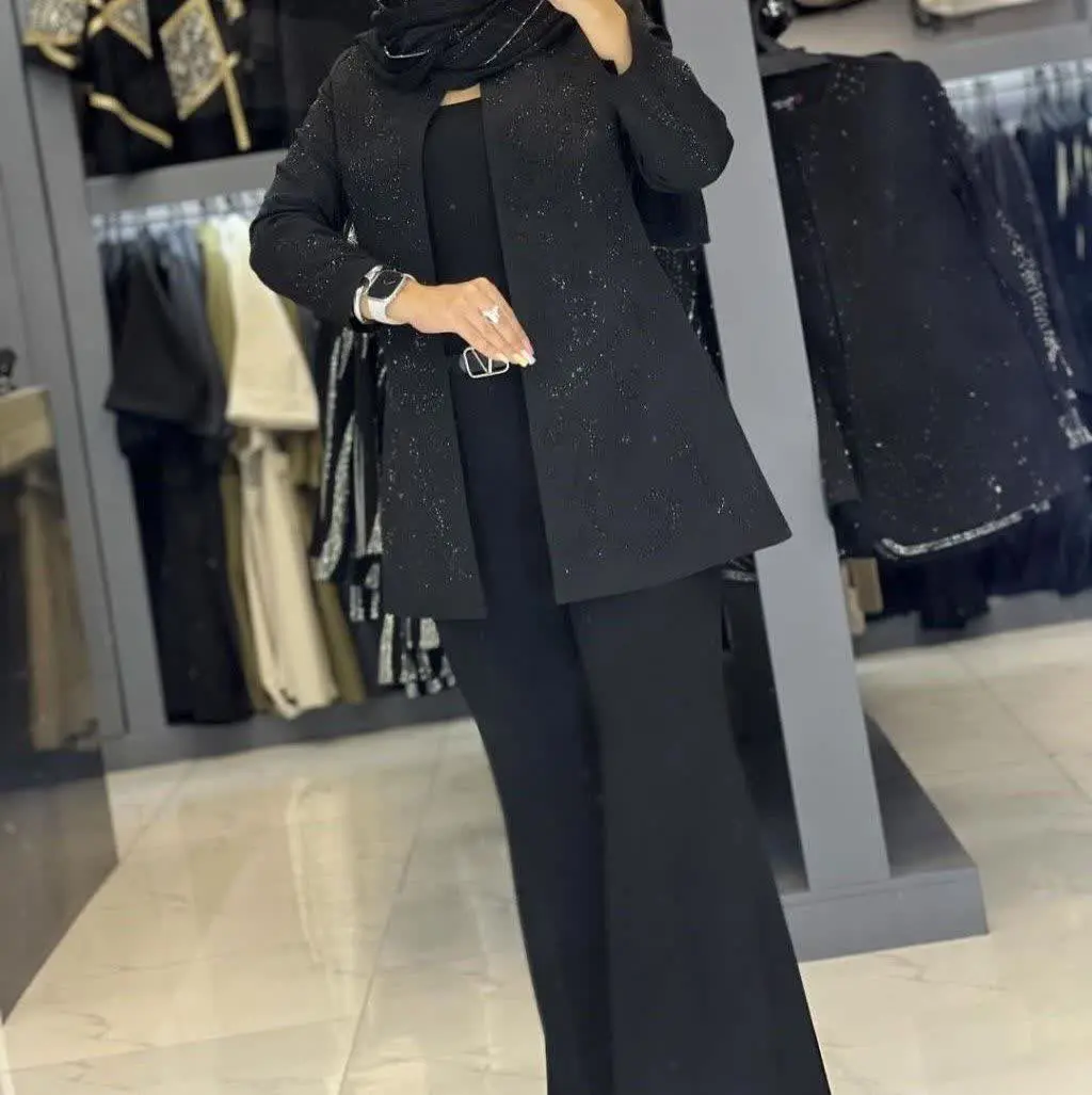 👚نام: کت مجلسی نگین مشکی فاخر
