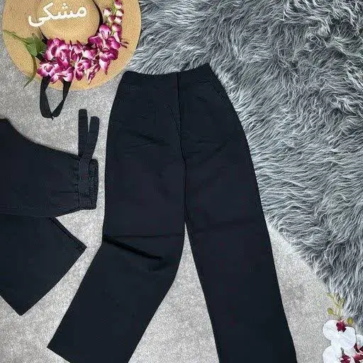 👚نام کالا: شلوار لی کاغذی بگ کمربند دار جیب دار 😉👌
