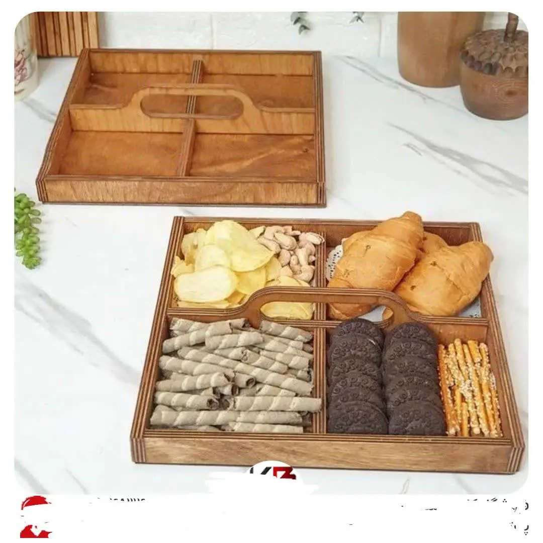 سینی واردو خوری ۴قسمته چوبی
