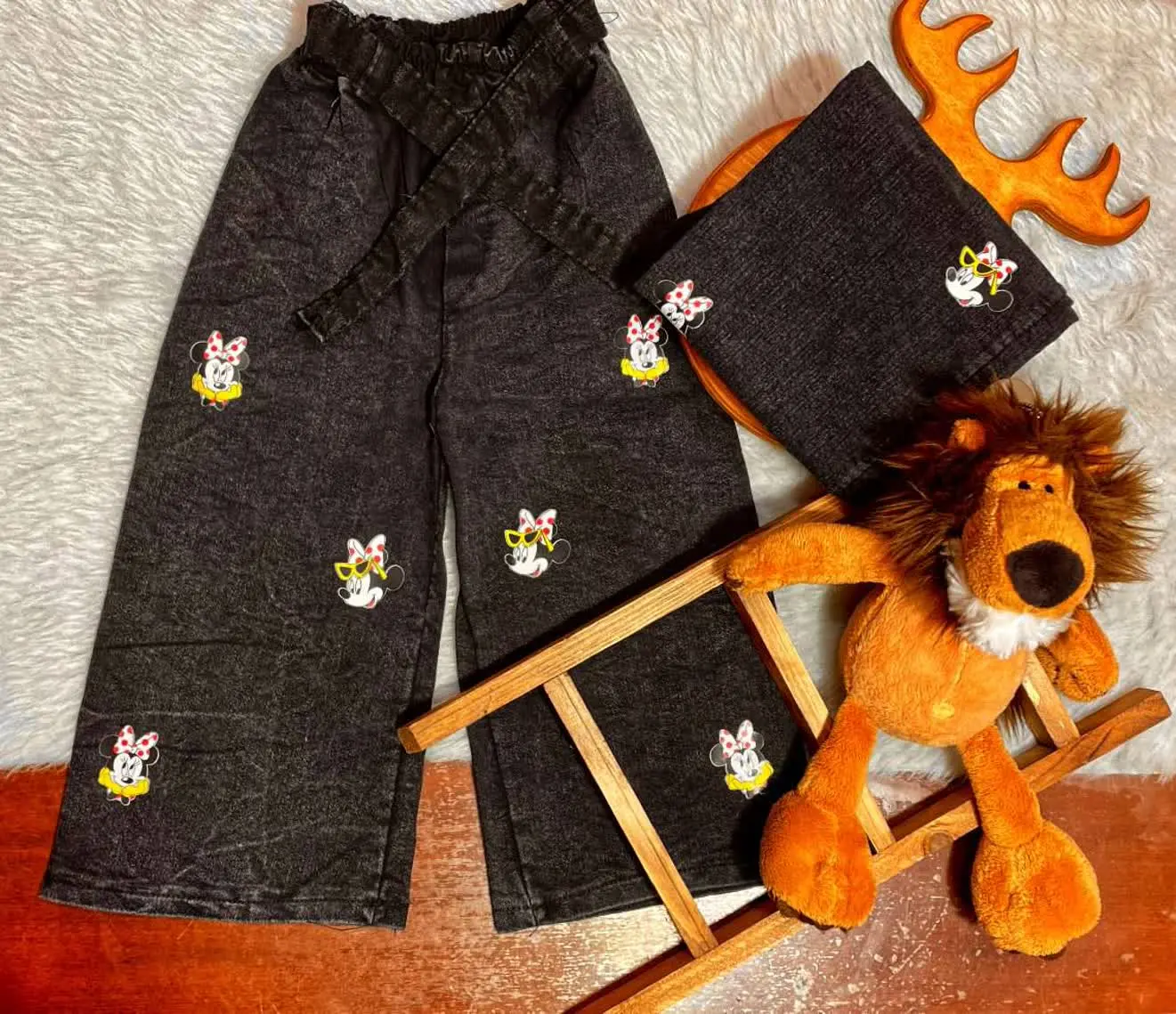 🧶شلوار مام بگ 😍 دخترانه استیکری
