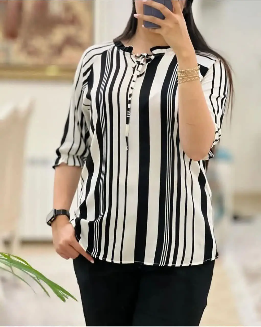 👚نام: تونیک مانتو نخی مدل کیانا
