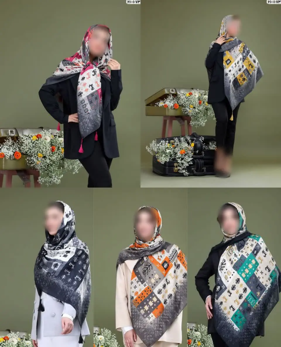 رنگای موجوده روسری‌های نخ گارزا
