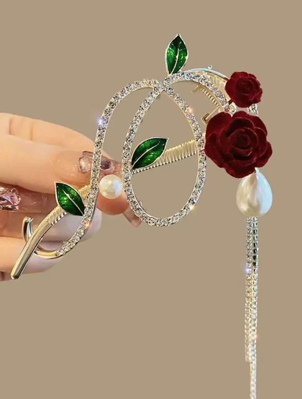 گیره چفتی رز قرمز🌹🌹
