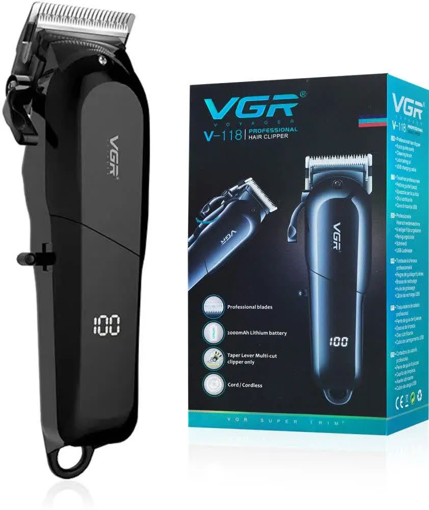 🟢 ماشین اصلاح و حجم زن وی جی آر مدل V-۱۱۸ اورجینال
