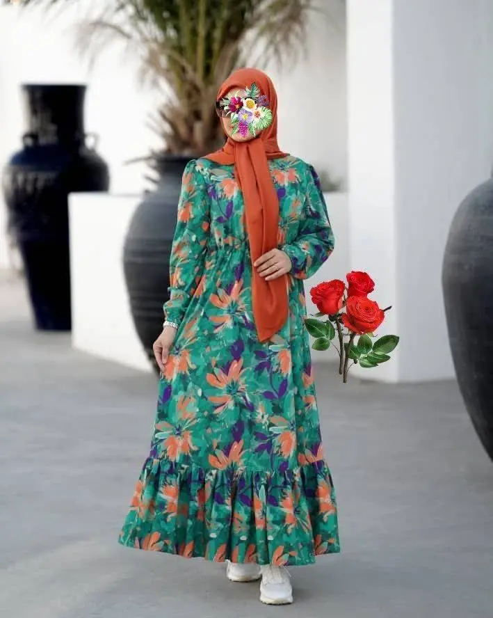 ساحلی آبرنگی سبز نارنجی
