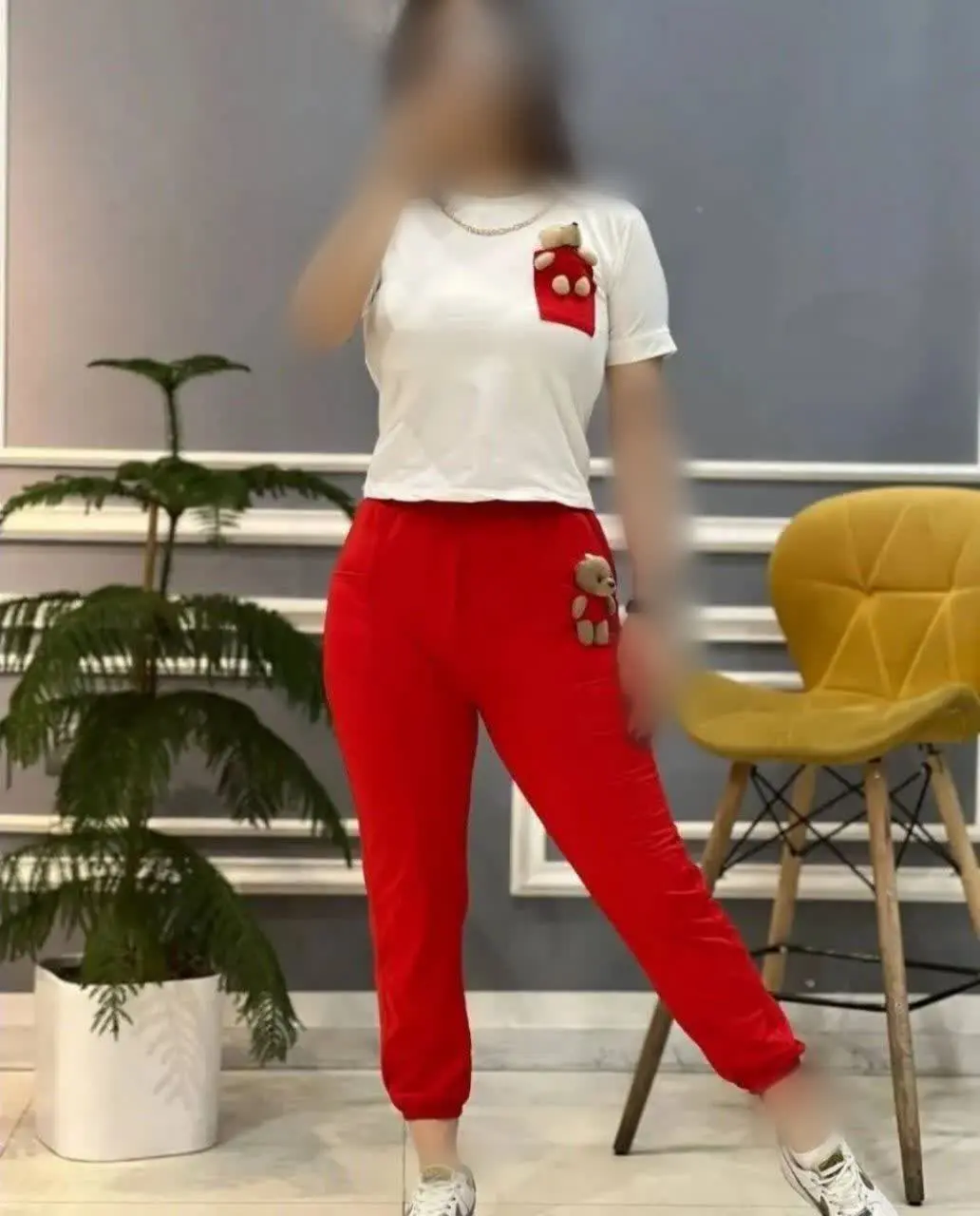 👚نام کالا: ست تیشرت کراپ و شلوار جاگر عروسکی 😉👌
