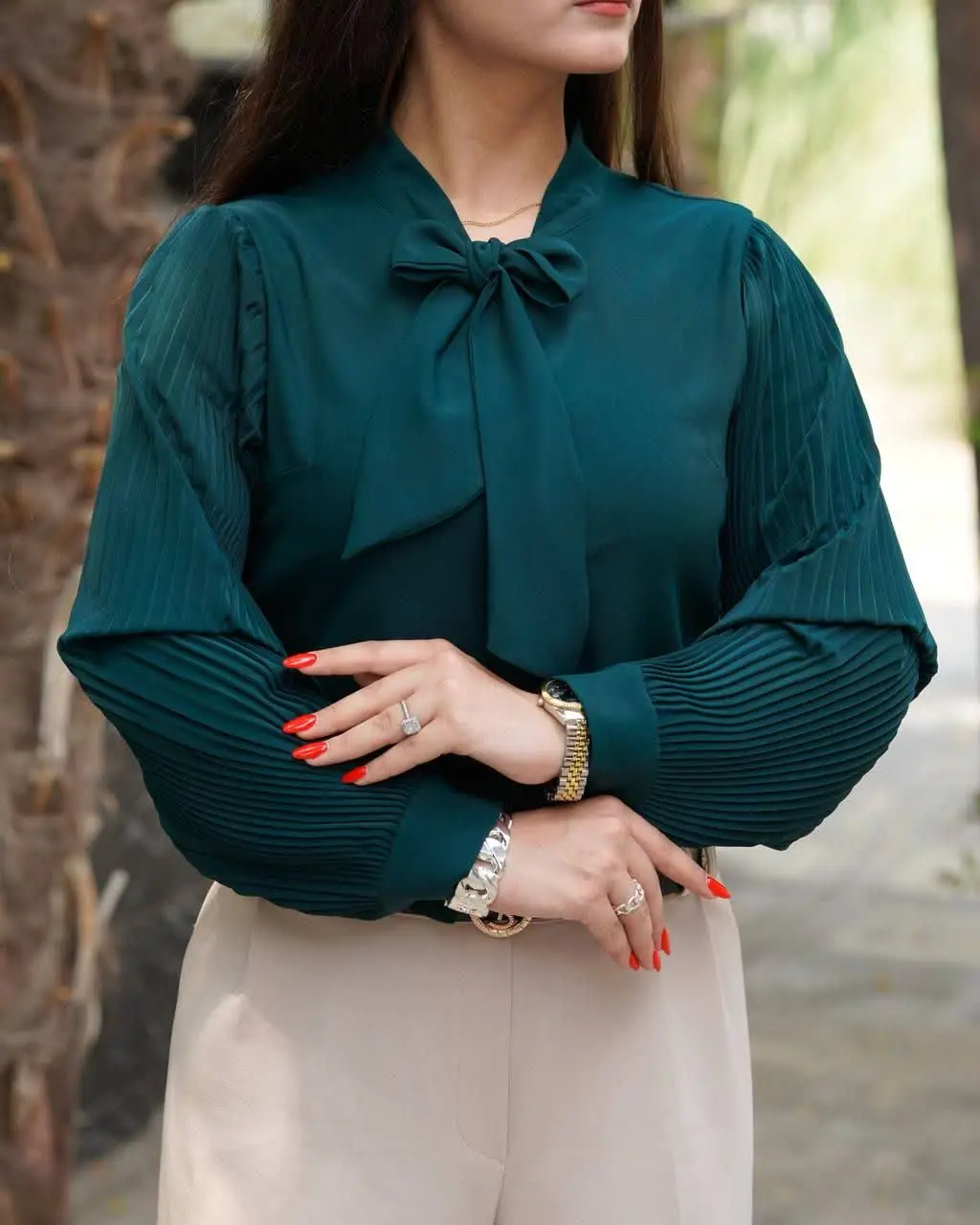 شومیز جدید کد ۱۳۳۰۰ با جنس الیزه
