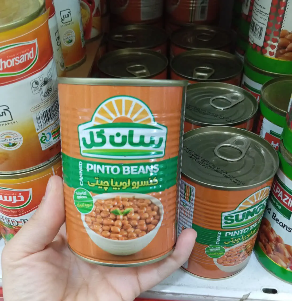 کنسرو لوبیا چیتی سان گل
