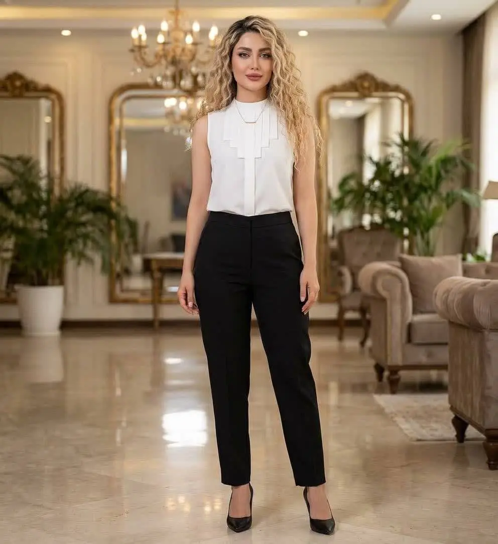 ⚪ شومیز زیرکتی سفید