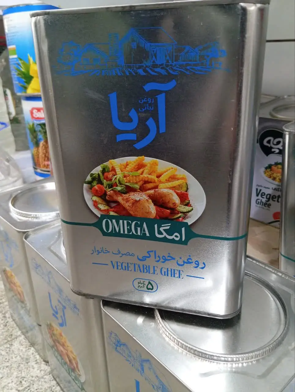 روغن جامد ۵کیلویی آریا
