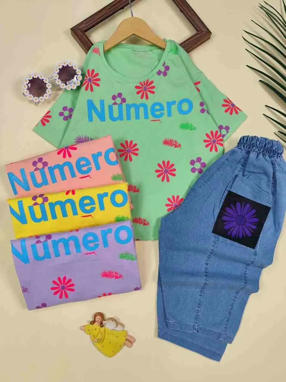 تیشرت شلوارک گل numero
