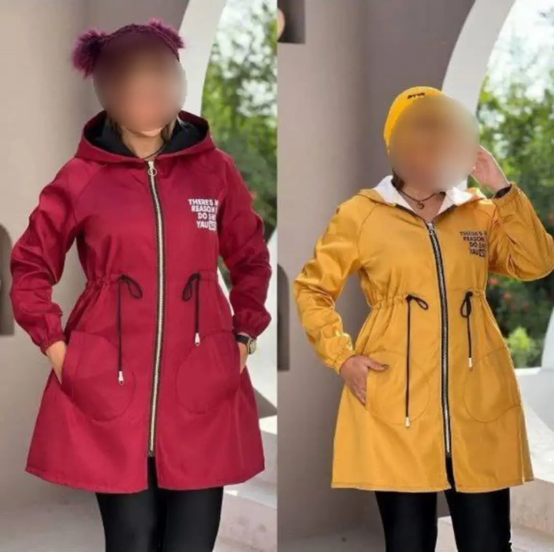 👚نام: مانتو کمرگتدار و کلاه دار پاییزه سروین
