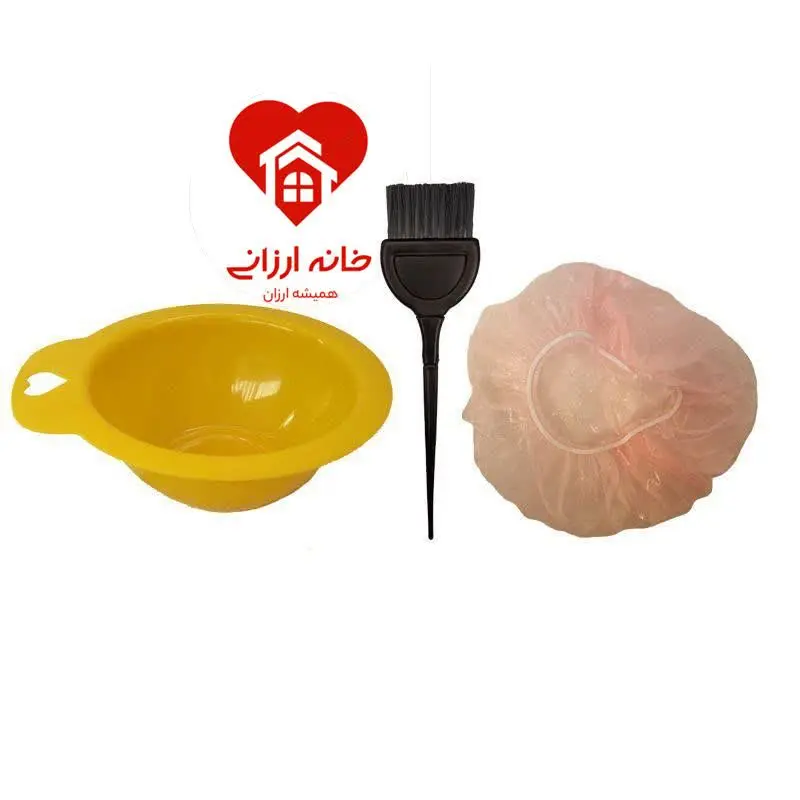 ست کاسه+فرچه+کلاه 
