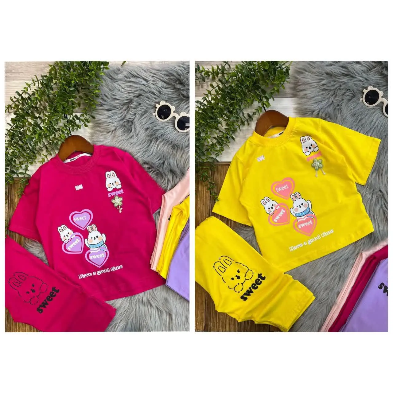 👚نام: تیشرت شلوارک دخترانه خرگوشها 🐰
