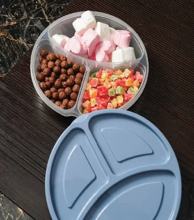 ظرف غذا مقسم دار گرد
