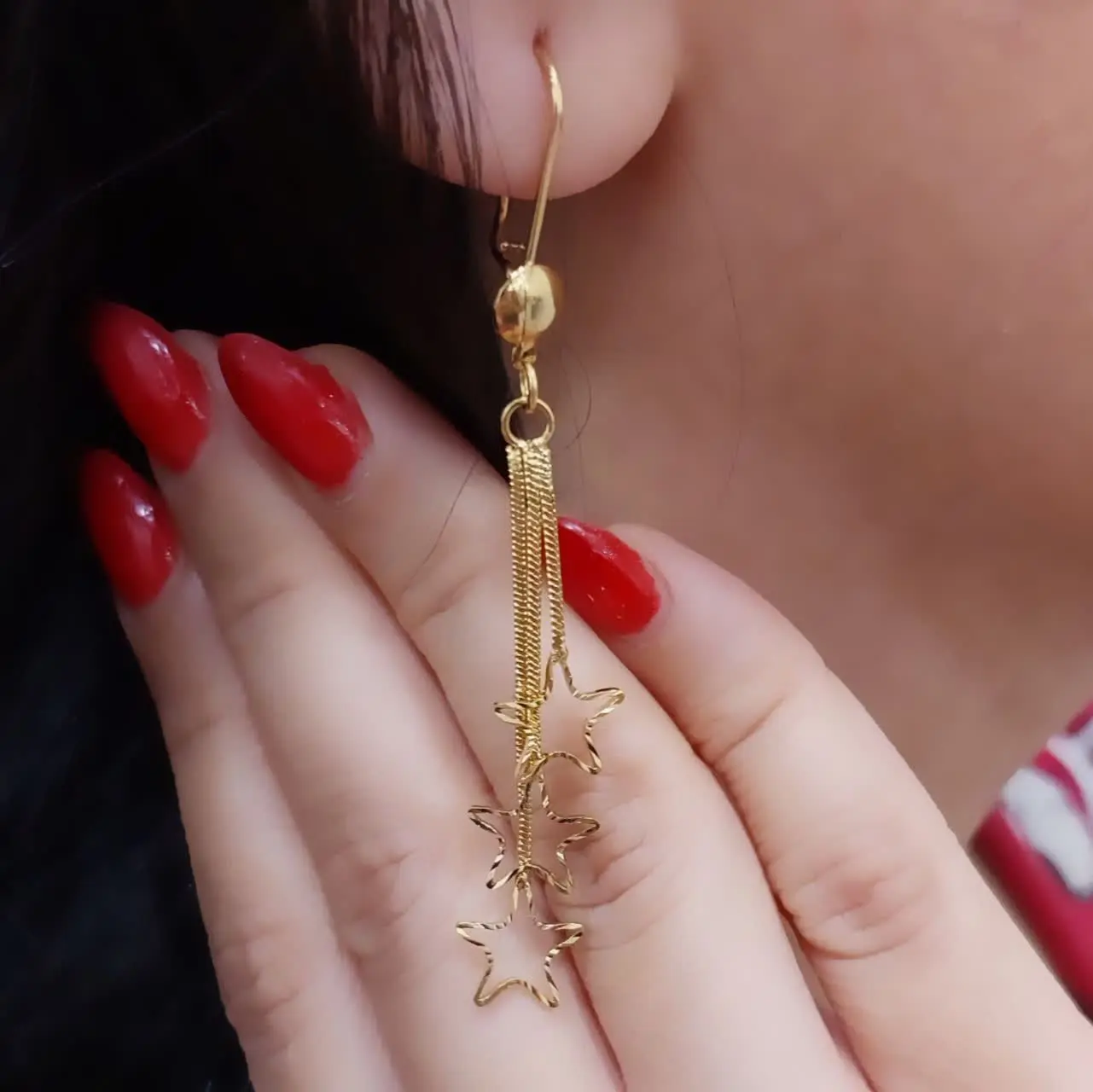 💫#گوشواره آویز رشته‌ای پرفروشمون 🤩😍😍
