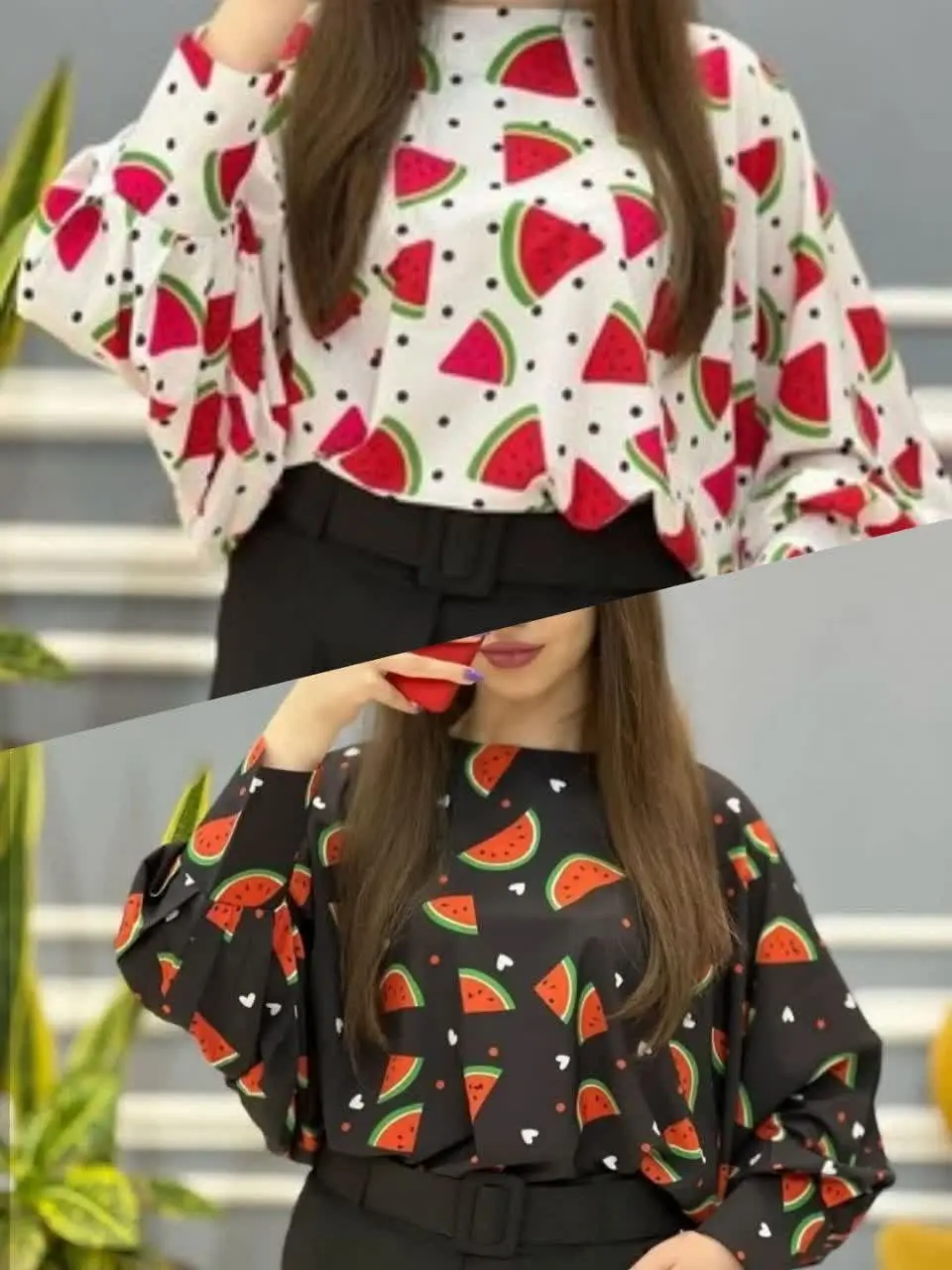 🦋 شومیز هندونه 🍉

