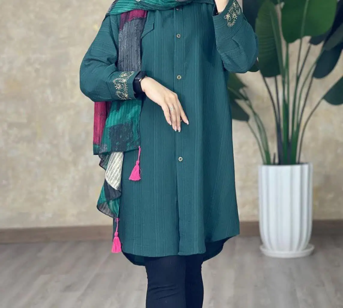 🌸 نام: مانتومچ گلدوزی
