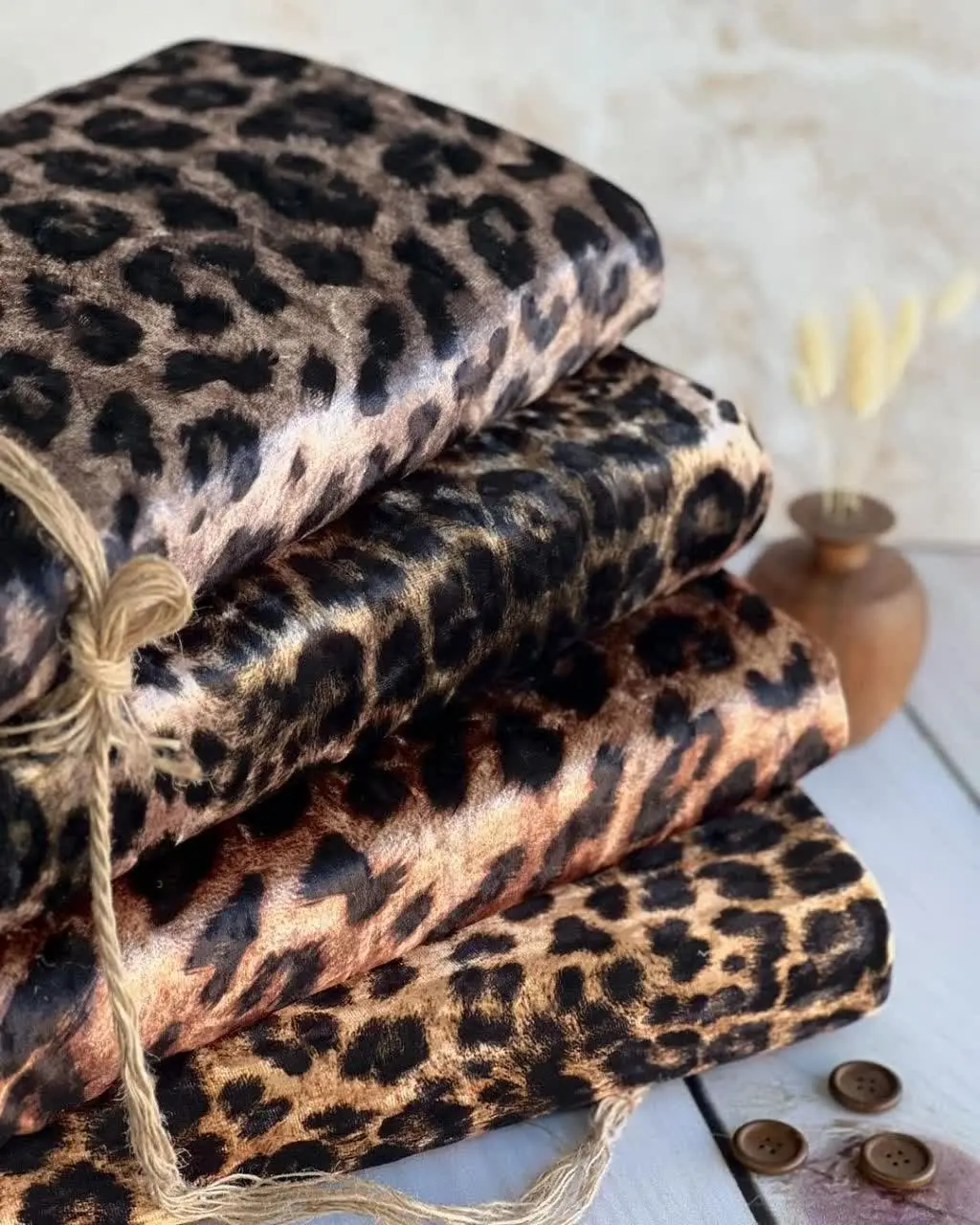 مخمل پلنگی 🐆 زیبا با ۴ تا رنگ دلبر موجود شد👌✂️
