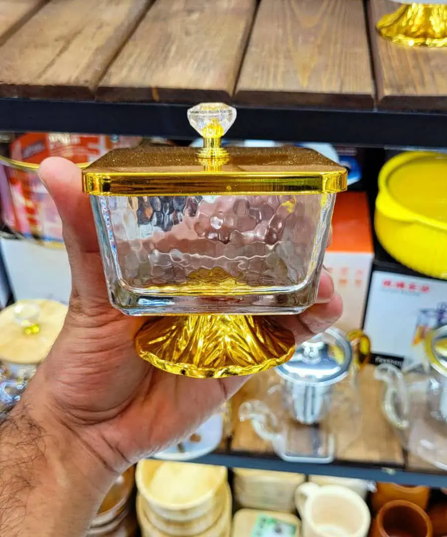 قندان و شکلات خوری طلایی
