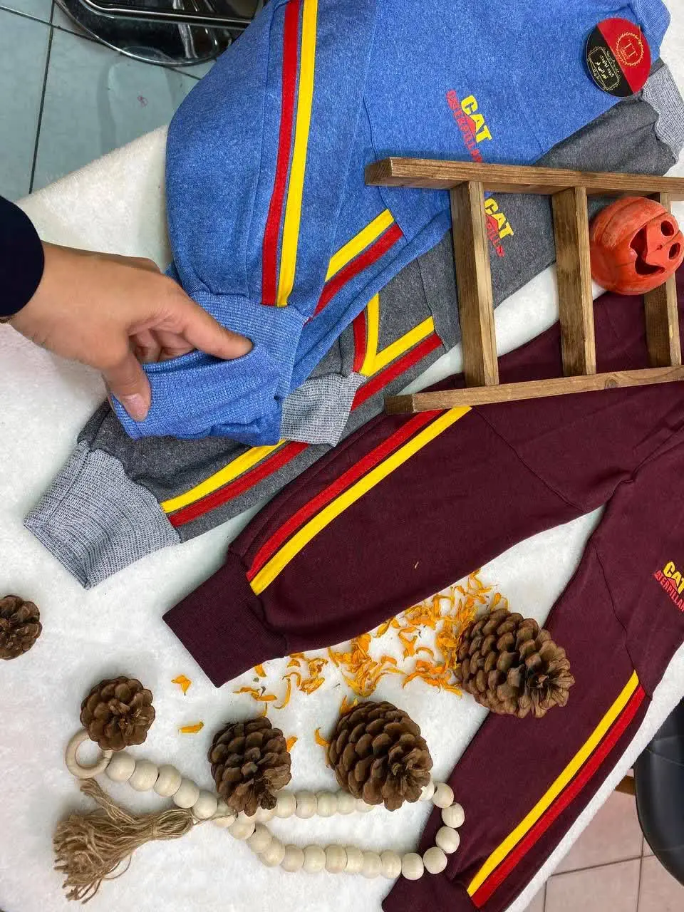 🧶 شلوار تک کرکی جیبدار 🤩ضخیم گرم 
