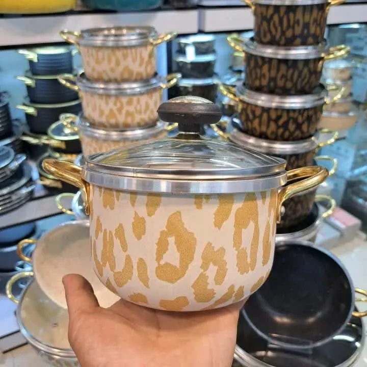 📌سرویس ۱۴ پارچه طرح چدن پلنگی😍👆
