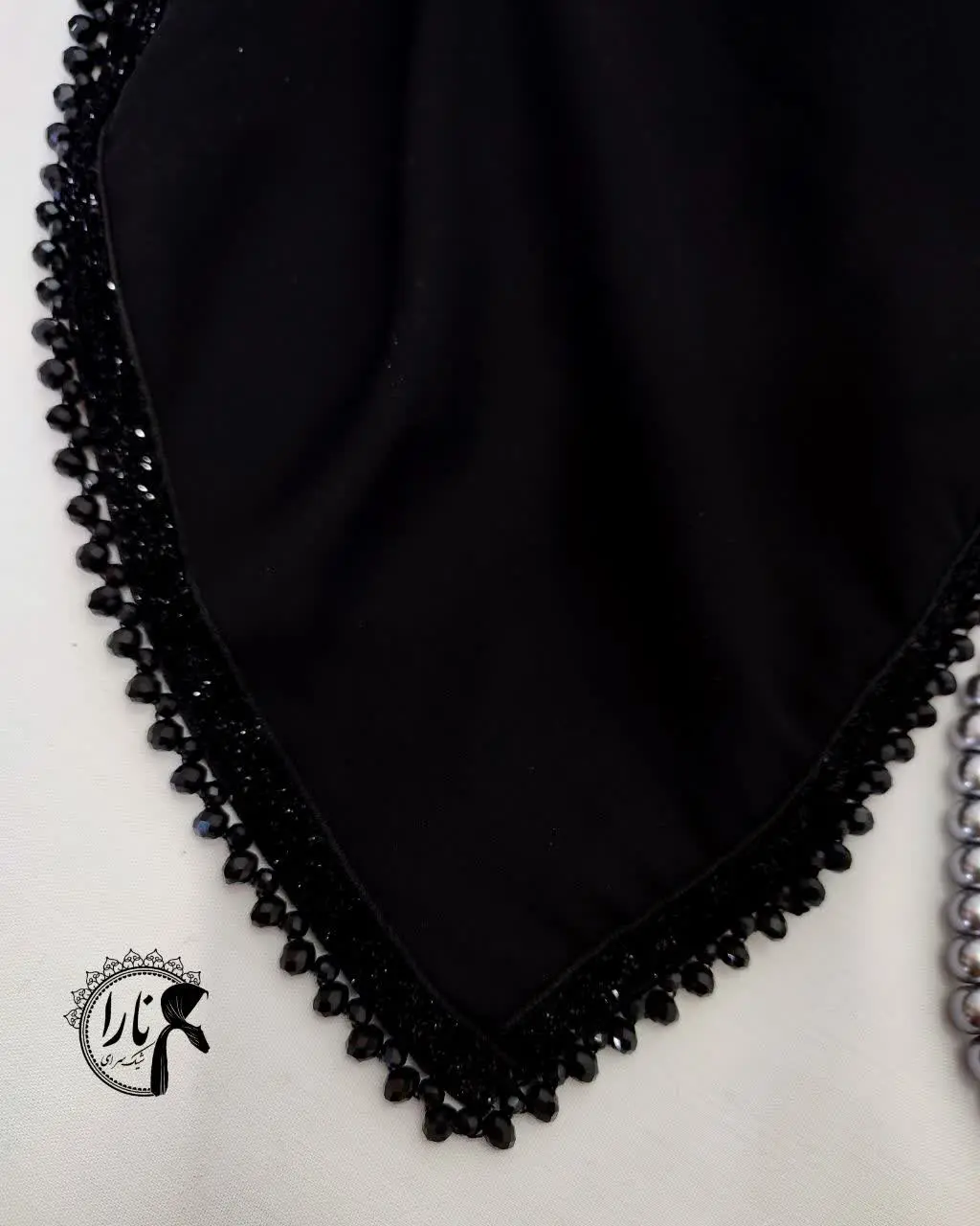 روسری حریرکرپ جت بلک🖤🖤
