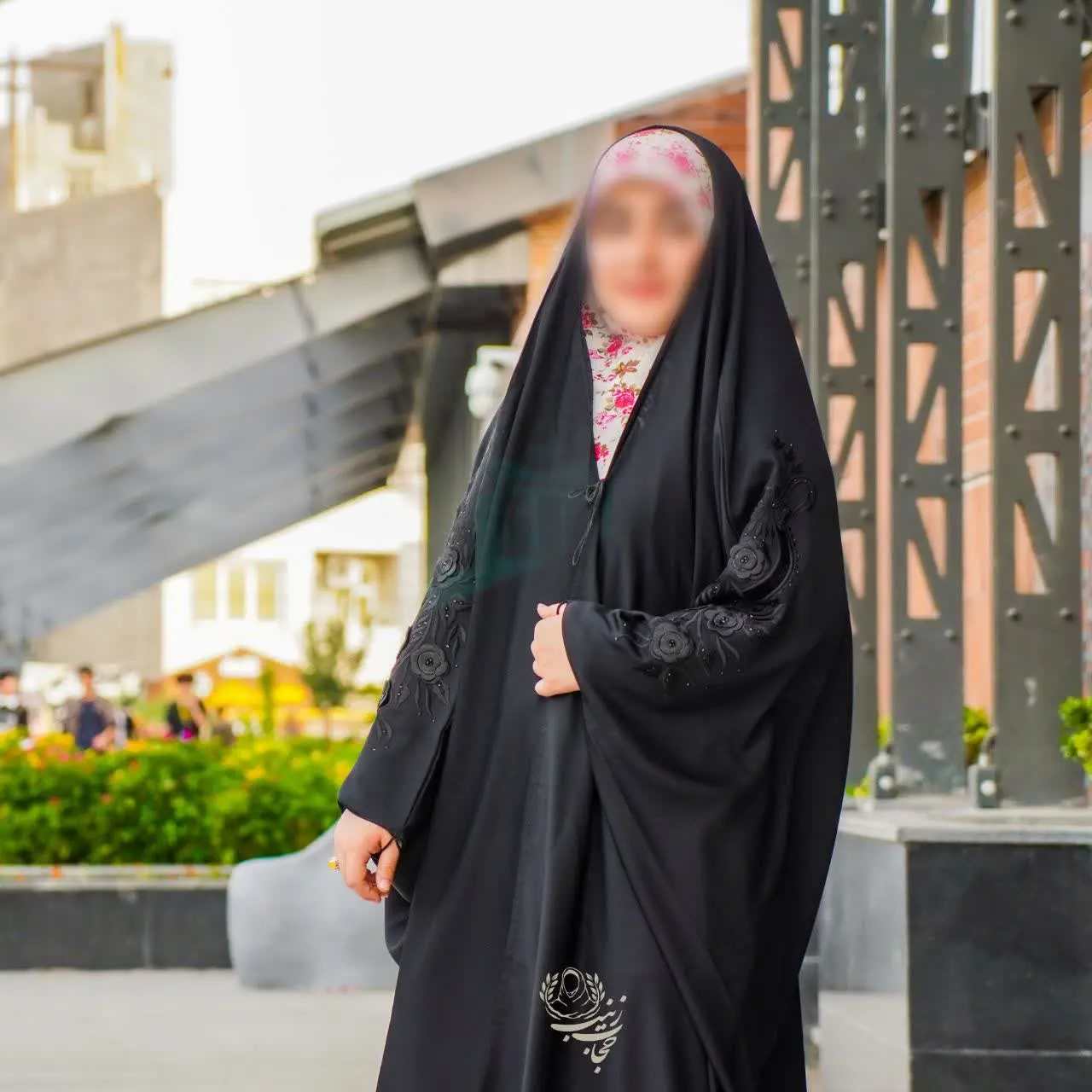 🔰مدل: جده عربی نیلوفر (گلدوزی+نگین+مخمل) 
