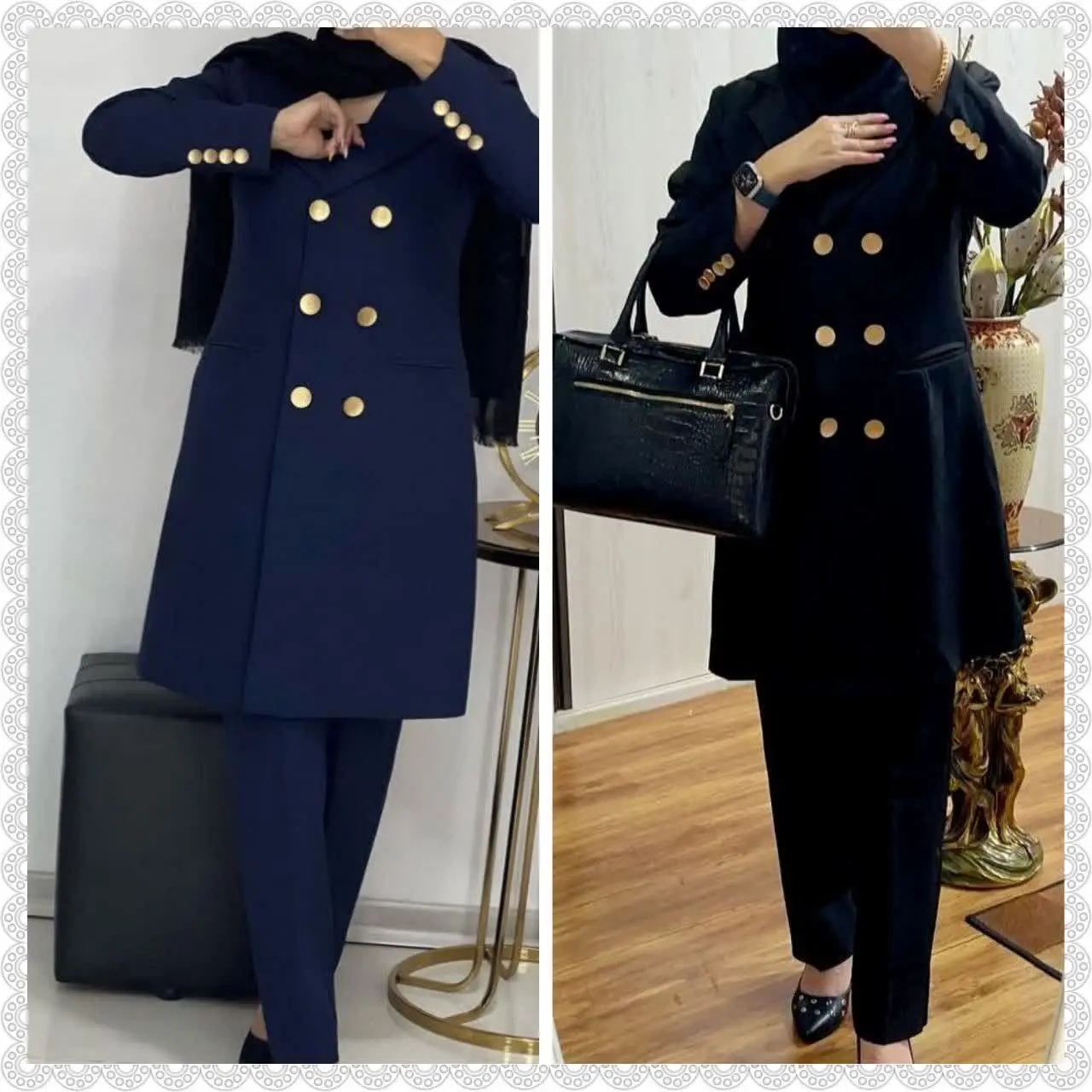 👚نام: ست مانتو شلوار اداری مزون دوز ❤️❤️

