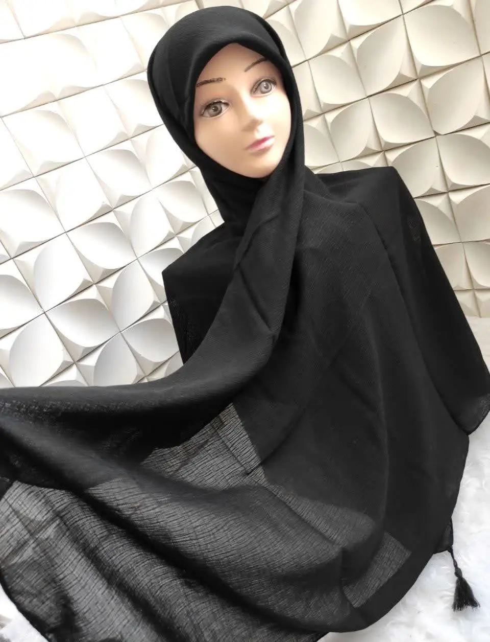 روسری نخی کریشه منگوله دار 🌸 
