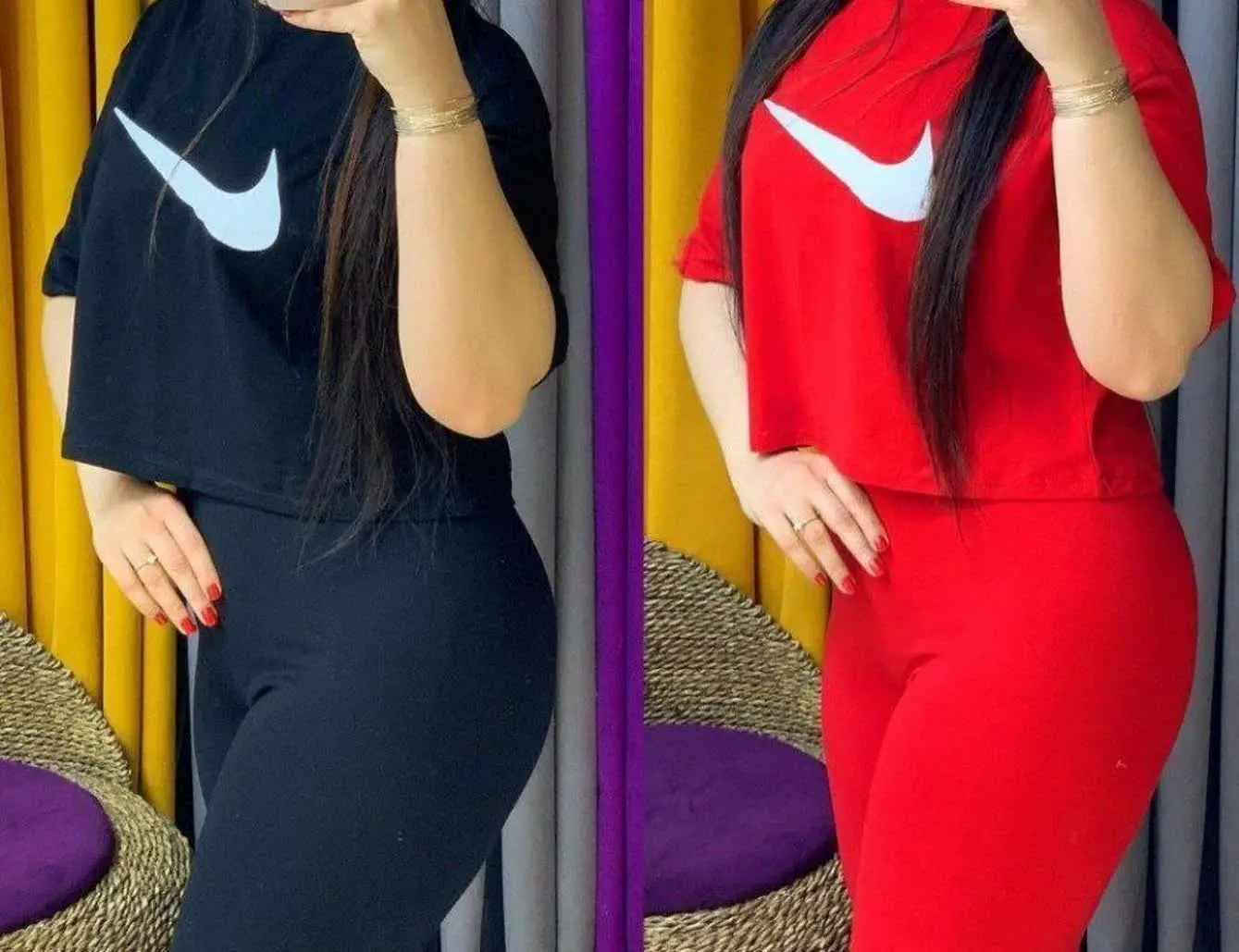 ❤️نام: کراپ و شورتک نایک رنگی
