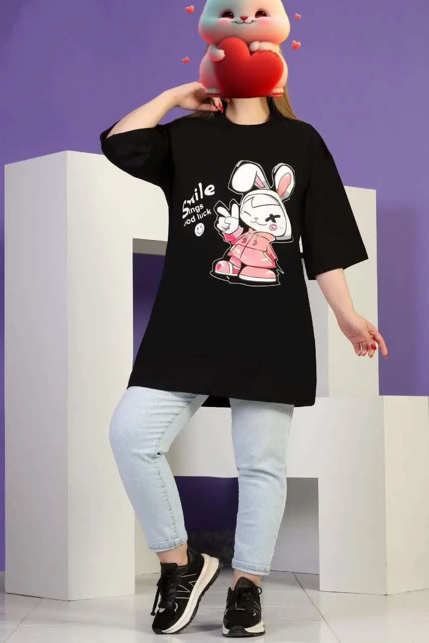 👚 تیشرت لانگ خرگوش SMILE 
