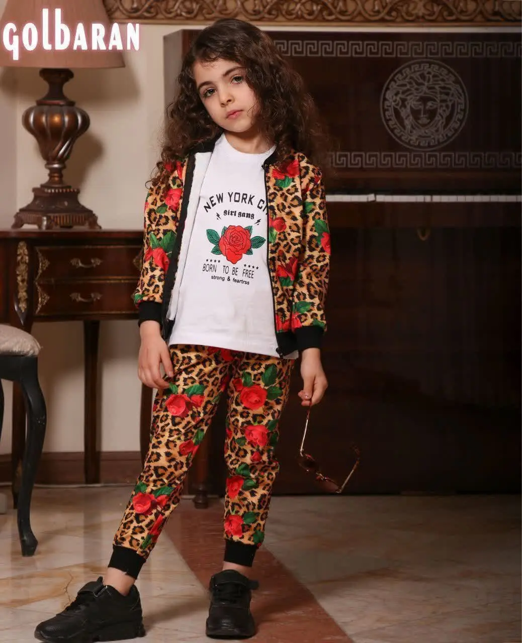سه تیکه فوق العاده خوشگل رز طرح پلنگی🌹
