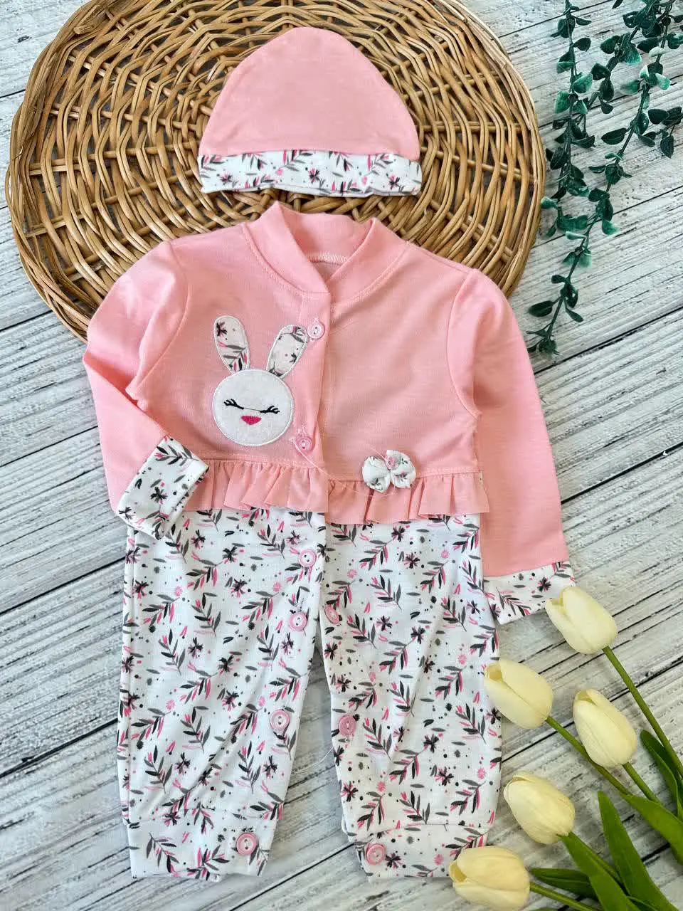 سرهمی خرگوش گل به سر نوزادی و کودک کد ۱۱۲۰۴۴ 

