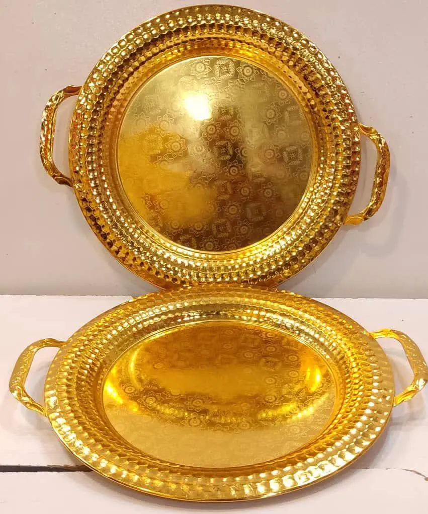 سینی تکی گرد دسته دار 
