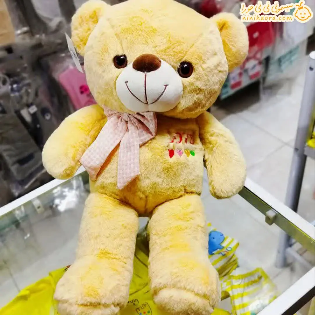 عروسک خرس گردن پاپیون