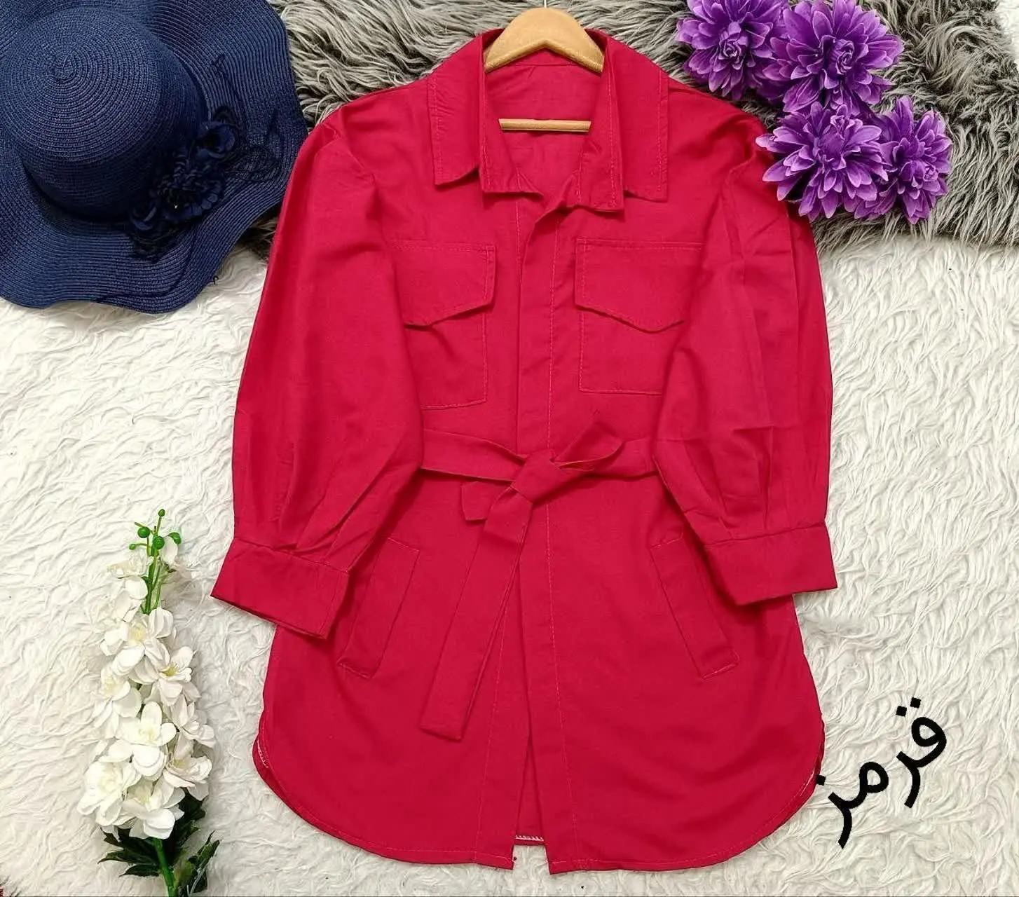 👚نام: مانتو کمربنددار ۶۰۴
