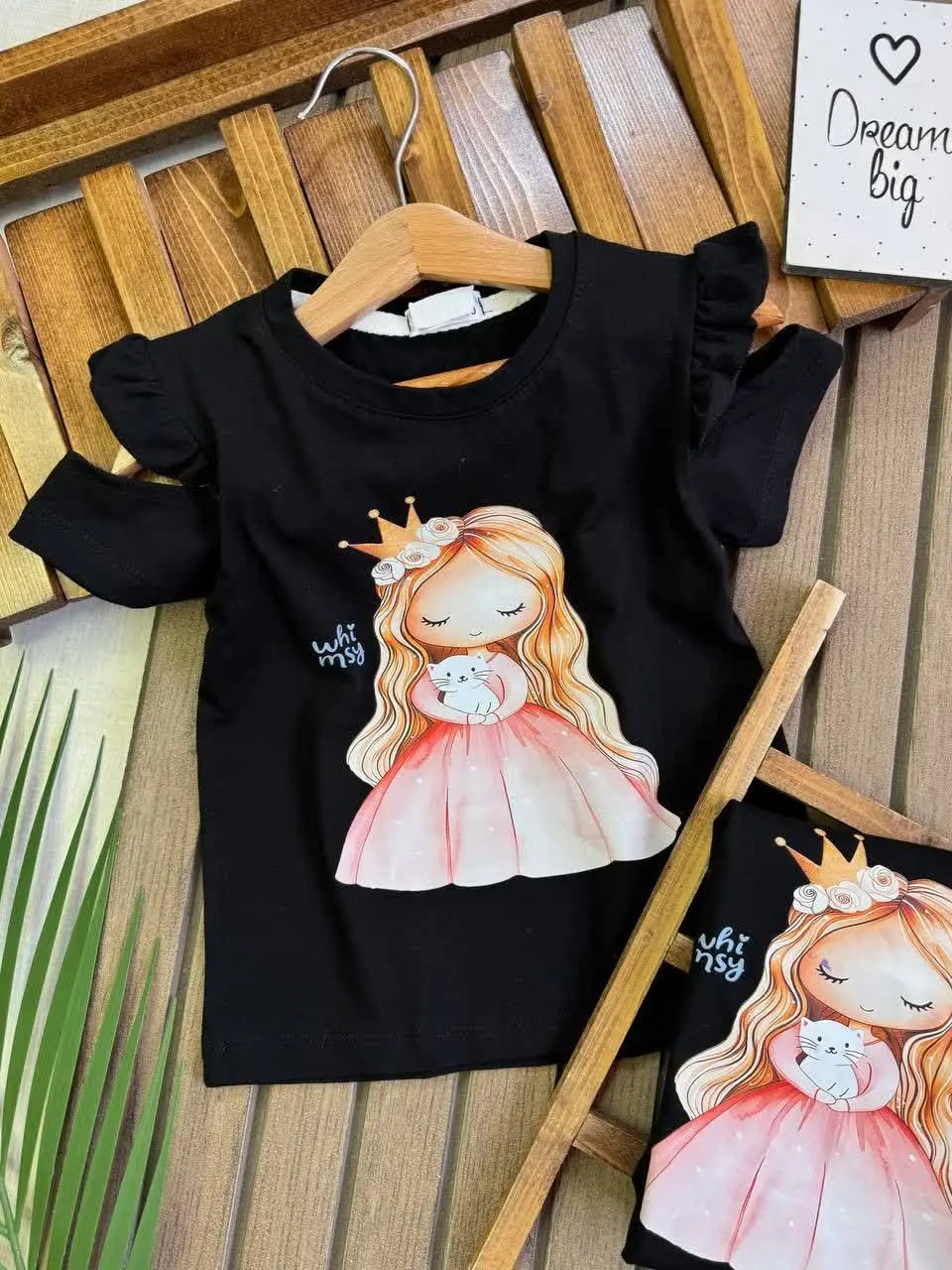 تیشرت مشکی پرنسس گربه 👸🏻🐈
