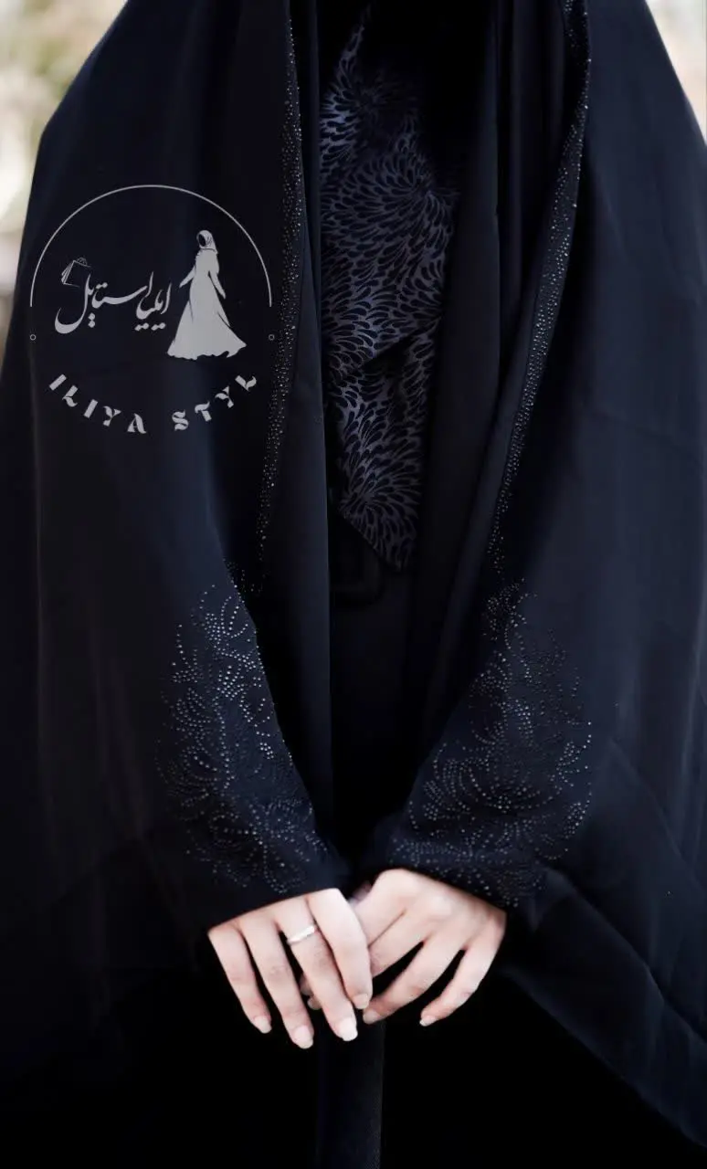 🌟 چادر جده عربی دخترانه نگین دار 
