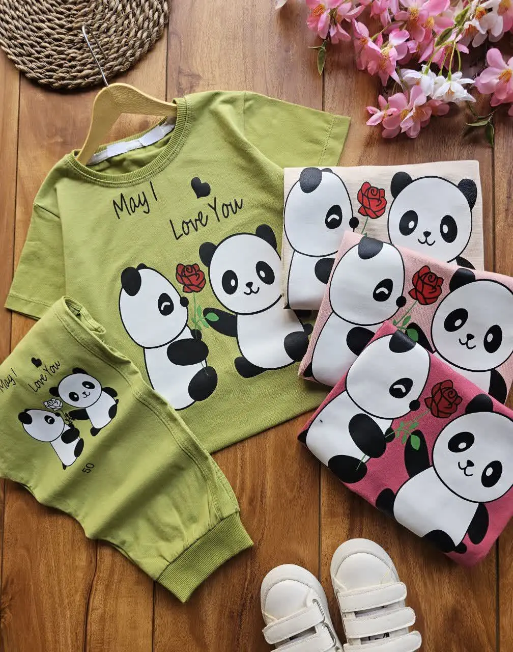 تیشرت و شلوارک دخترانه خرس پاندا🐼
