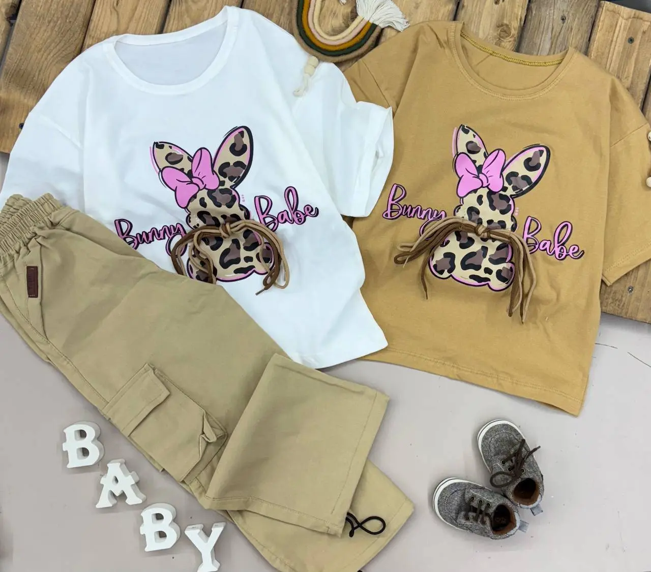 🔆طرح:کراپ شلوار دخترانه خرگوش