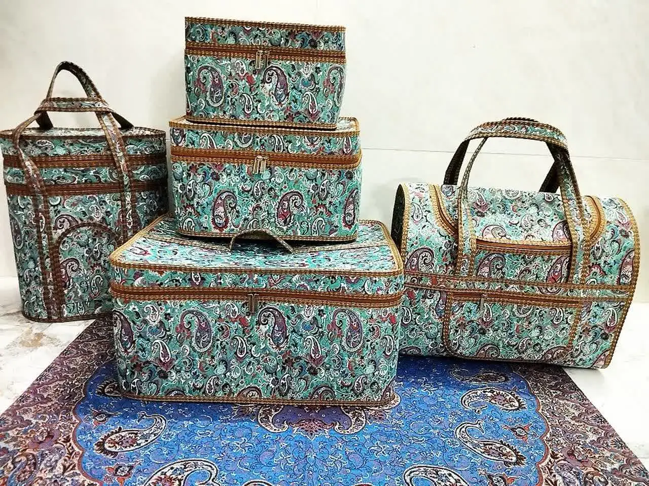 ⚜ست۵پارچه ترمه هفت رنگ طرح دیبا ⚜