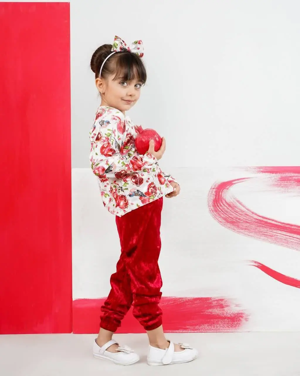 ✅️بلوز شلوار مخمل مدل انار🍉🍎
