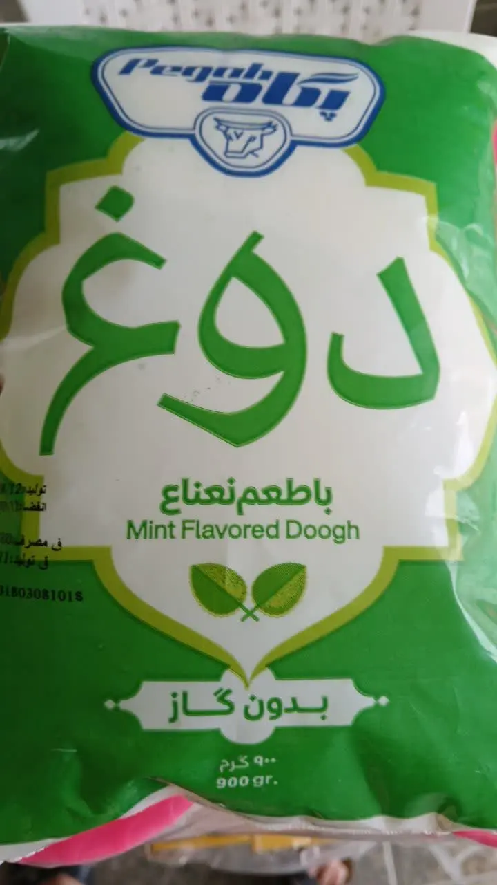 دوغ باطعم نعناع پاکتی