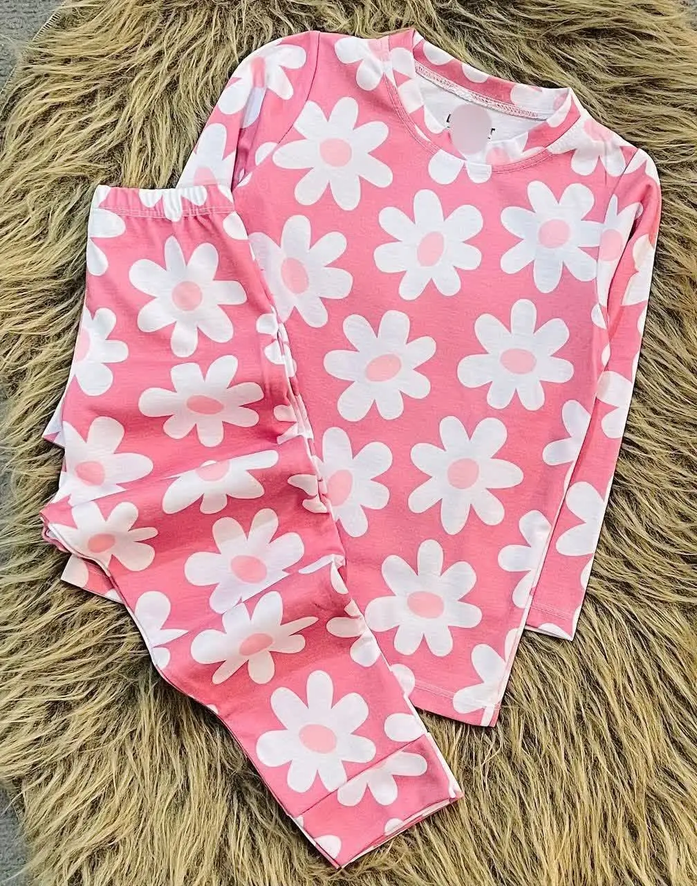 👚نام: ست راحتی پاییزه گل صورتی