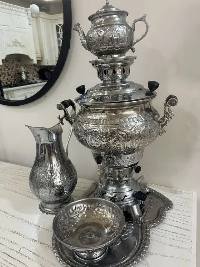 سرویس کامل سماور گازی ۸ لیتری