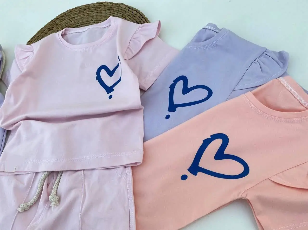 🌸تیشرت شلوارک دخترانه Love🌸