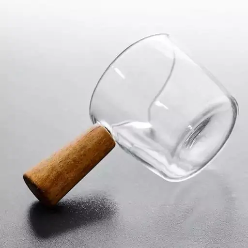 ظرف سرو سس مایا دسته چوبی