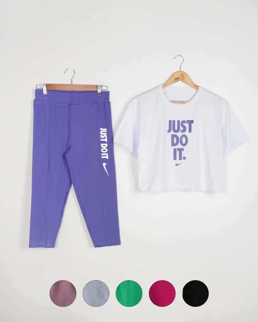 اسم محصول: ست تیشرت کراپ شلوارک just doit
